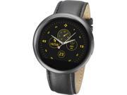 MyKronoz ZEROUND2 HR PREMIUM Smartwatch with Circular Color Touchscreen and Heart-rate Monitor- Brushed Black/ Black Flat