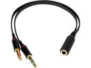ENHANCE 3.5mm Female to Male Gold Plated Splitter Adapter Extension for Computer Gaming, Skype, Facetime, Google Voice and More ENHANCE 3.5mm Female to Male Gold Plated Splitter Adapter Extension for Computer Gaming, Skype, Facetime, Google Voice and More
