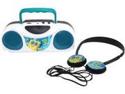 Sakar Nickelodeon Spongebob Twin Speaker Radio with Headphone 45062