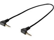 Tripp Lite P312 001 2RA 1 ft. 3.5mm Mini Stereo Audio Cable with two Right Angle plugs M M