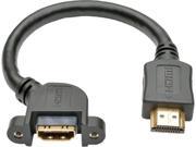Tripp Lite High Speed HDMI Cable with Ethernet Digital Video with Audio M F Panel Mount 3 ft. P569 003 MF APM
