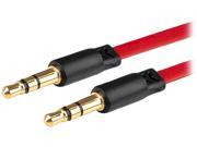 Insten 1386222 3.3 ft. 3.5mm Stereo Extension Red Cable