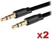 Insten 1543669 3.3 ft. 2 x 3.5mm Stereo Extension Cable Black