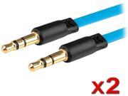 Insten 1543674 3.3 ft. 2 x 3.5mm Stereo Extension Cable Light Blue