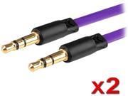 Insten 1543675 3.3 ft. 2 x 3.5mm Stereo Extension Cable Purple
