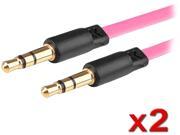 Insten 1543676 3.3 ft. 2 x 3.5mm Stereo Extension Cable Light Pink