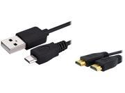 Insten 1926328 6 ft. High Speed HDMI Cable with Ethernet M M 6 ft. Black Micro USB 2 in 1 Cable For Microsoft Xbox One