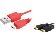 Insten 1926330 6 ft. High Speed HDMI Cable with Ethernet M M 6 ft. Micro USB 2 in 1 Cable For Microsoft Xbox One