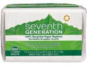 Seventh Generation 13713PK 100% Recycled Single Ply Luncheon Napkins 11 1 2 x 12 1 2 White 250 Pack 1 Pack