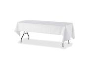 Tatco Paper Table Cover Embossed w Plastic Liner 54 x 108 White 20 Carton