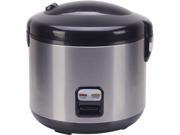 Sunpentown SC 1813SS Black Stainless Steel 10 cups Rice Cooker with Stainless Body