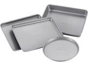 FARBERWARE 57775 Bakeware 4 Piece Set 2 10 Inch by 7 Inch Cookie Pans 1 10 Inch by 7 Inch Cake Pan 1 7 Inch Pizza Pan