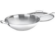 Cuisinart 726 38H Chef s Classic Stainless 14 Inch Stir Fry Pan with Helper Handle and Glass Cover