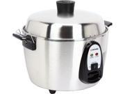 Tatung Stainless Steel Multi Functional Rice Cooker and Steamer 6 cup Uncooked 12 cup Cooked TAC 06KN UL