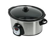 Maxi-Matic MST6000 Stainless Steel Elite Platinum Programmable Slow Cooker