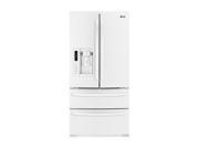 LG 24.7 cu. ft Ultra Capacity 4 Door French Door Refrigerator White LMX25988SW