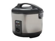 TIGER JNP S10U Gray Stainless Steel 5.5 Cups Uncooked 11 Cups Cooked Rice Cooker Warmer