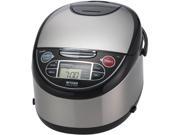Tiger JAX T10U Microcomputer Controlled Multifunctional Rice Cooker Black 11 Cups Cooked 5.5 Cups Uncooked Made in Japan