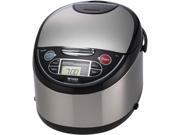 Tiger JAX T18U Microcomputer Controlled Multifunctional Rice Cooker Black 20 Cups Cooked 10 Cups Uncooked Made in Japan