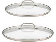 Cuisinart 71 2228CG Chef s Classic Stainless 2 Piece Glass Lid Set for 9 Inch and 11 Inch Skillets