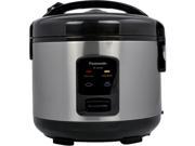 Panasonic SR JN105B 5 Cups uncooked Automatic Rice Cooker Stainless Steel Black.