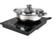 Rosewill RHAI 15001. 1800 Watt 5 Pre Programmed Settings Induction Cooker Cooktop with Stainless Steel Pot