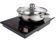 Rosewill RHAI 16002 1800 Watt 5 Pre Programmed Settings Induction Cooker Cooktop with Stainless Steel Pot