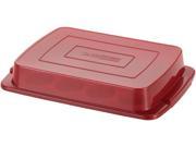 Cake Boss 59439 Deluxe Bakeware Nonstick 12 Cup Covered Muffin Pan Gray with Red Silicone Grips