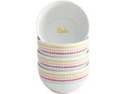 Cake Boss  58676  Serveware 4-piece Porcelain Ice Cream Bowl Set, "icing & Quotes," Print