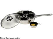 Cookpro 521 Stainless Steel 4 Egg Poacher Non Stick