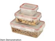 Cookpro 619 6 pc Food Container Set with Airtight Seal Square Covers