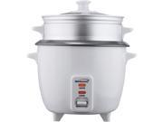 Brentwood TS 600S White 5 Cup Rice Cooker w Steamer