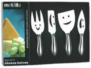 Prodyne K 4 F Set of 4 SS Cheese Knives Happy Faces