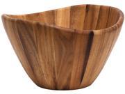 Lipper 1174 7 Acacia Salad Wave Bowl Set 7 Piece Includes 1 Large