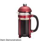 BonJour Coffee 53794 8 Cup Maximus French Press Candy Apple Red