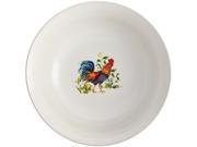 BONJOUR 50180 Dinnerware Meadow Rooster Stoneware 10 Inch Round Serving Bowl
