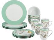 Bonjour  55585  Dinnerware Fruitful NectarÂ porcelain 16-piece Set, Print