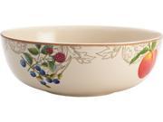 BONJOUR 54184 Dinnerware Orchard Harvest Stoneware 9 Inch Serving Bowl