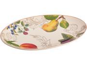 BONJOUR 54183 Dinnerware Orchard Harvest Stoneware 8 3 4 Inch by 13 Inch Oval Platter