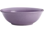 BONJOUR 54977 Dinnerware Paisley Vine 9 Inch Stoneware Round Serving Bowl Lavender