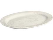 BONJOUR 54974 Dinnerware Paisley Vine 10 Inch x 14 Inch Stoneware Oval Platter Cream