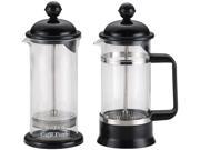 BONJOUR 53521 Black Coffee 3 Cup La Petite French Press and Milk Frother Set in Black