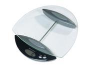 Terraillon 08532 Crystal Oval 7-Pound Digital Kitchen Scale, Glass