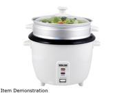 Better Chef IM 405ST White 5 Cup Rice Cooker w Food Steamer