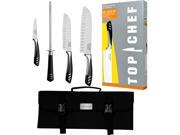 Top Chef 80 TC03 upc 5 Piece Stainless Steel Knife Set Portable