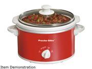 Proctor Silex 33111Y Red 1.5 Quart Oval Slow Cooker Red