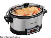 Hamilton Beach 33642 Stainless Steel Right Size Programmable Slow Cooker