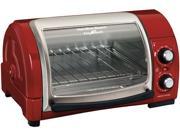 Hamilton Beach 31337 Red Easy Reach 4 Slice Toaster Oven Broiler