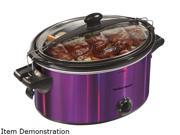Hamilton Beach 33454 Stay or Go 5 Quarts Shimmer Finish Slow Cooker Purple