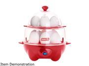 Storebound DEC012RD Red Dash Deluxe Rapid Egg Cooker 12 Egg Capability Dishwasher Safe